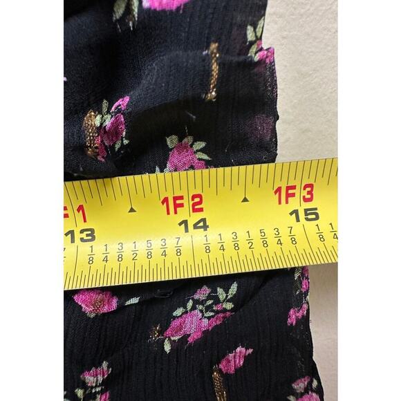 Shoshanna Black and Pink One-Shoulder Maxi Dress - Picture 12 of 13